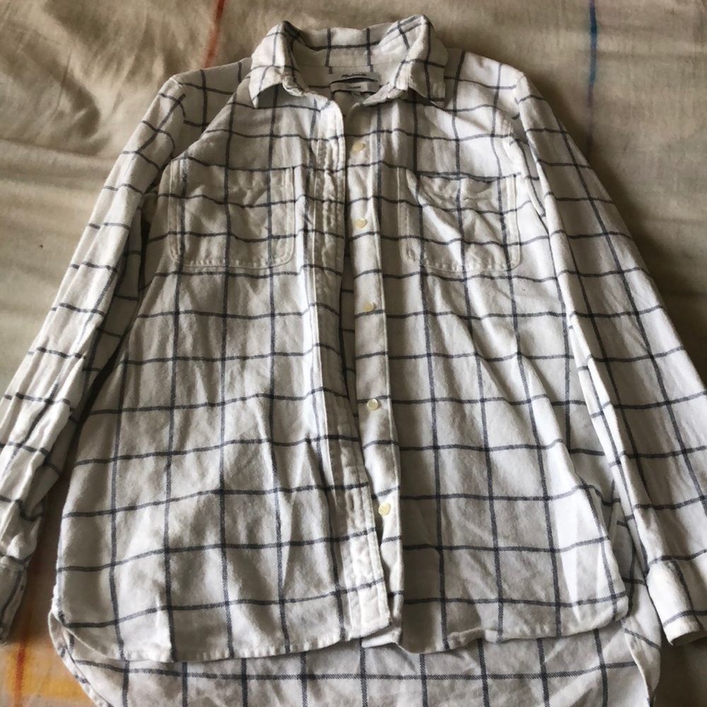 Madewell Grid-Patterned Light Flannel